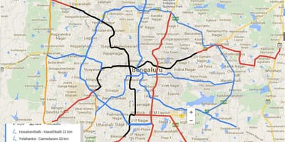 Участак метро намма 3 маршрут на карце