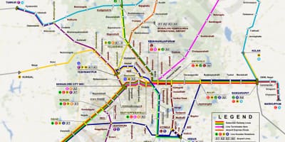 Карта чыгуначнага вакзала Бангалора